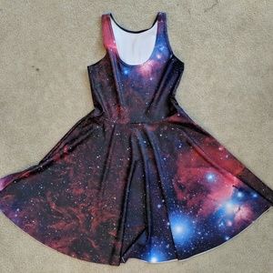 Black Milk Galaxy Purple Reversible Skater Dress